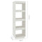 vidaXL Book Cabinet/Room Divider White 40x35x135 cm Solid Pinewood
