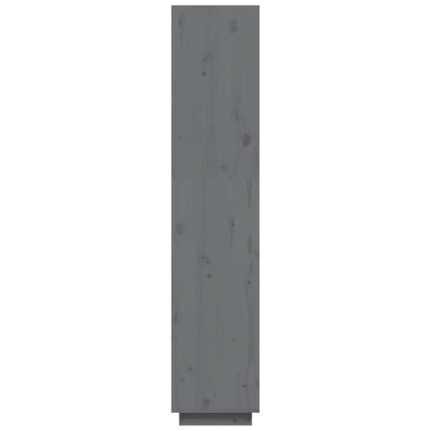 vidaXL Book Cabinet/Room Divider Grey 40x35x167 cm Solid Wood Pine