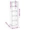 vidaXL Book Cabinet/Room Divider Grey 40x35x167 cm Solid Wood Pine