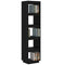 vidaXL Book Cabinet/Room Divider Black 40x35x167 cm Solid Wood Pine