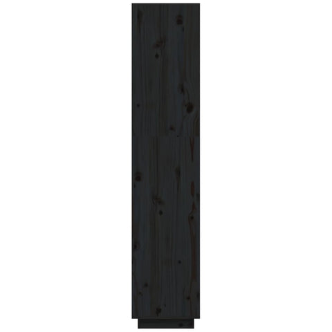 vidaXL Book Cabinet/Room Divider Black 40x35x167 cm Solid Wood Pine