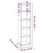 vidaXL Book Cabinet/Room Divider Black 40x35x167 cm Solid Wood Pine