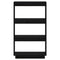 vidaXL Book Cabinet/Room Divider Black 60x35x103 cm Solid Wood Pine