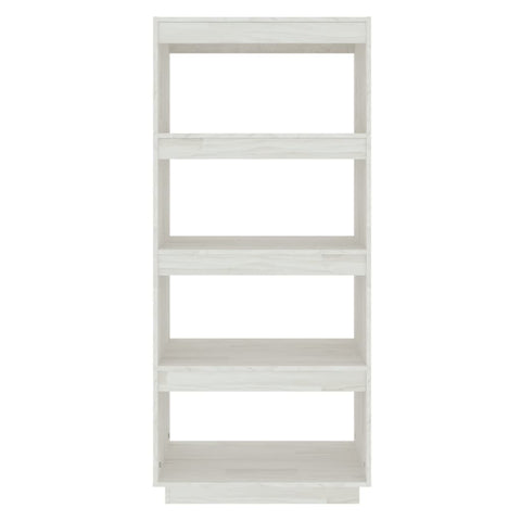 vidaXL Book Cabinet/Room Divider White 60x35x135 cm Solid Pinewood