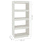 vidaXL Book Cabinet/Room Divider White 60x35x135 cm Solid Pinewood