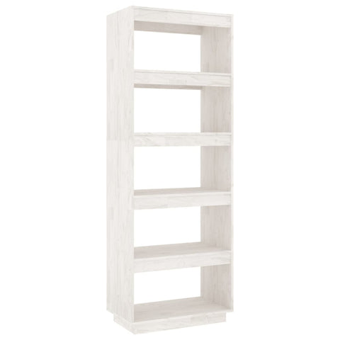 vidaXL Book Cabinet/Room Divider White 60x35x167 cm Solid Pinewood