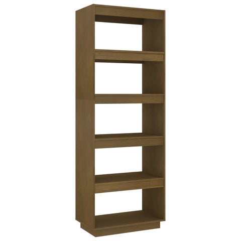 vidaXL Book Cabinet/Room Divider Honey Brown 60x35x167 cm Solid Pinewood