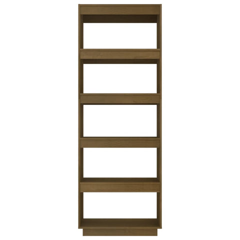 vidaXL Book Cabinet/Room Divider Honey Brown 60x35x167 cm Solid Pinewood