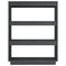vidaXL Book Cabinet/Room Divider Grey 80x35x103 cm Solid Pinewood