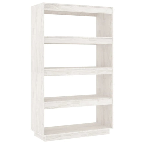 vidaXL Book Cabinet/Room Divider White 80x35x135 cm Solid Pinewood
