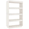 vidaXL Book Cabinet/Room Divider White 80x35x135 cm Solid Pinewood