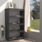 vidaXL Book Cabinet/Room Divider Grey 80x35x135 cm Solid Pinewood