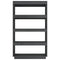 vidaXL Book Cabinet/Room Divider Grey 80x35x135 cm Solid Pinewood