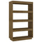 vidaXL Book Cabinet/Room Divider Honey Brown 80x35x135 cm Solid Pinewood