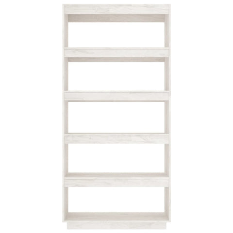 vidaXL Book Cabinet/Room Divider White 80x35x167 cm Solid Pinewood