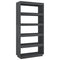 vidaXL Book Cabinet/Room Divider Grey 80x35x167 cm Solid Pinewood
