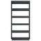 vidaXL Book Cabinet/Room Divider Grey 80x35x167 cm Solid Pinewood