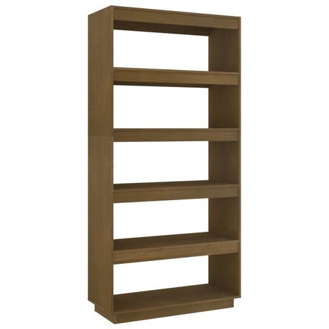 vidaXL Book Cabinet/Room Divider Honey Brown 80x35x167 cm Solid Pinewood