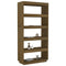 vidaXL Book Cabinet/Room Divider Honey Brown 80x35x167 cm Solid Pinewood