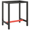 vidaXL Work Bench Frame Matte Black and Matte Red 70x50x79 cm Metal