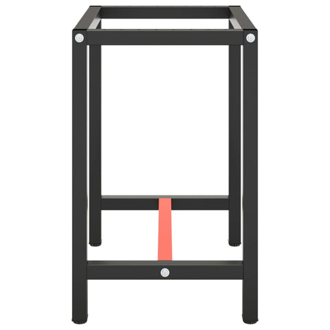 vidaXL Work Bench Frame Matte Black and Matte Red 70x50x79 cm Metal
