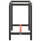 vidaXL Work Bench Frame Matte Black and Matte Red 70x50x79 cm Metal