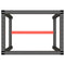vidaXL Work Bench Frame Matte Black and Matte Red 70x50x79 cm Metal
