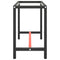 vidaXL Work Bench Frame Matte Black and Matte Red 110x50x79 cm Metal