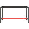 vidaXL Work Bench Frame Matte Black and Matte Red 140x50x79 cm Metal