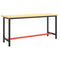 vidaXL Work Bench Frame Matte Black and Matte Red 170x50x79 cm Metal