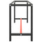 vidaXL Work Bench Frame Matte Black and Matte Red 170x50x79 cm Metal