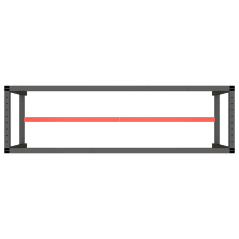 vidaXL Work Bench Frame Matte Black and Matte Red 170x50x79 cm Metal