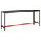 vidaXL Work Bench Frame Matte Black and Matte Red 190x50x79 cm Metal