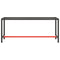 vidaXL Work Bench Frame Matte Black and Matte Red 190x50x79 cm Metal