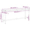 vidaXL Work Bench Frame Matte Black and Matte Red 190x50x79 cm Metal
