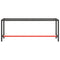 vidaXL Work Bench Frame Matte Black and Matte Red 210x50x79 cm Metal