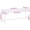 vidaXL Work Bench Frame Matte Black and Matte Red 210x50x79 cm Metal