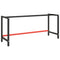 vidaXL Work Bench Frame Matte Black and Matte Red 180x57x79 cm Metal