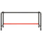 vidaXL Work Bench Frame Matte Black and Matte Red 180x57x79 cm Metal