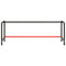 vidaXL Work Bench Frame Matte Black and Matte Red 220x57x79 cm Metal