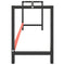 vidaXL Work Bench Frame Matte Black and Matte Red 220x57x79 cm Metal