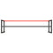 vidaXL Work Bench Frame Matte Black and Matte Red 220x57x79 cm Metal