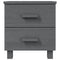 vidaXL Bedside Cabinet HAMAR Dark Grey 40x35x44.5 cm Solid Pinewood