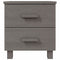 vidaXL Bedside Cabinet HAMAR Light Grey 40x35x44.5 cm Solid Pinewood