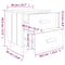 vidaXL Bedside Cabinet HAMAR Light Grey 40x35x44.5 cm Solid Pinewood