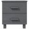 vidaXL Bedside Cabinets HAMAR 2 pcs Dark Grey 40x35x44.5 cm Solid Wood