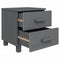 vidaXL Bedside Cabinets HAMAR 2 pcs Dark Grey 40x35x44.5 cm Solid Wood