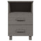 vidaXL Bedside Cabinet HAMAR Light Grey 40x35x62 cm Solid Wood Pine