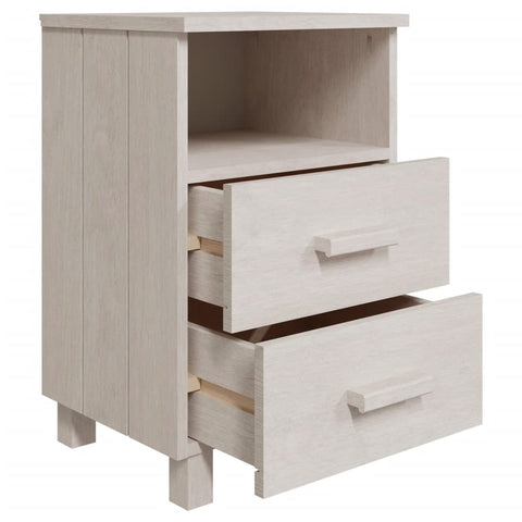 vidaXL Bedside Cabinets HAMAR 2 pcs White 40x35x62 cm Solid Wood