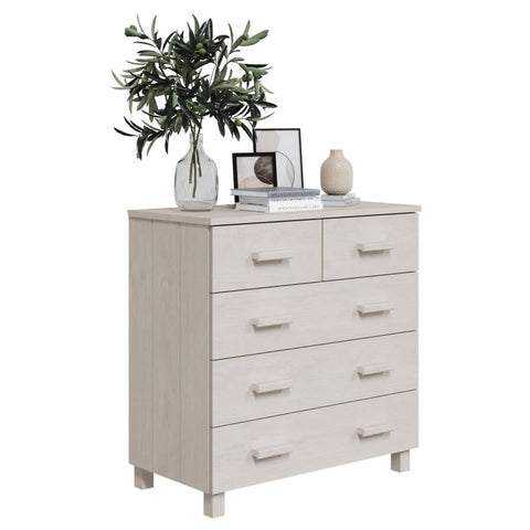 vidaXL Sideboard HAMAR White 79x40x80 cm Solid Wood Pine